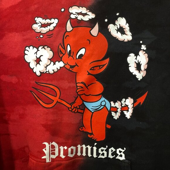 Broken Promises Split Dye Madly in Love hoodie size Medium - Picture 2 of 3